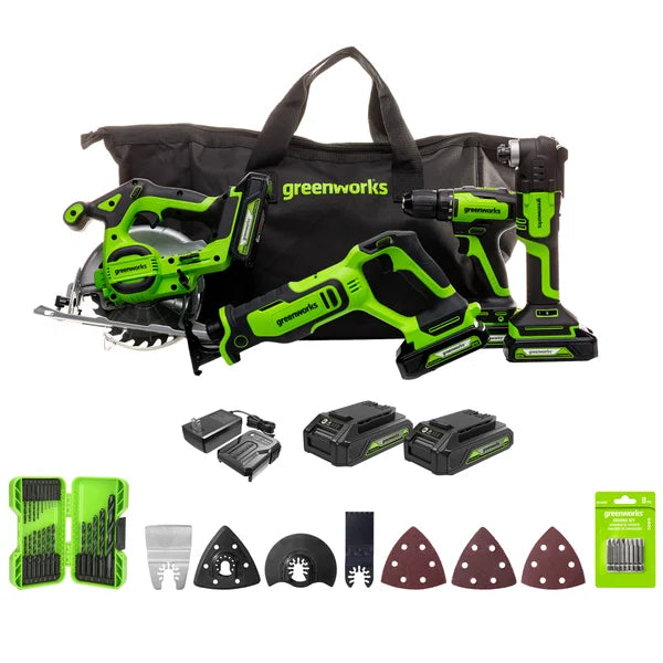 Greenworks 24V 4-piece Power Tool Combo Kit