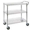 Seville Classics Utility Cart with 3 Shelf Grid System