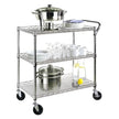 Seville Classics Utility Cart with 3 Shelf Grid System