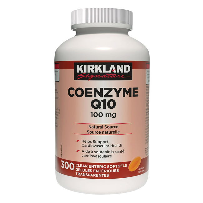 Kirkland Signature Coenzyme Q10 100 mg, 300 Clear Enteric Softgels