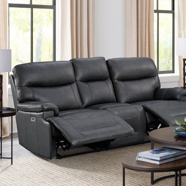 Northridge Home Graham Park Power Reclining Top-grain Leather Sofa