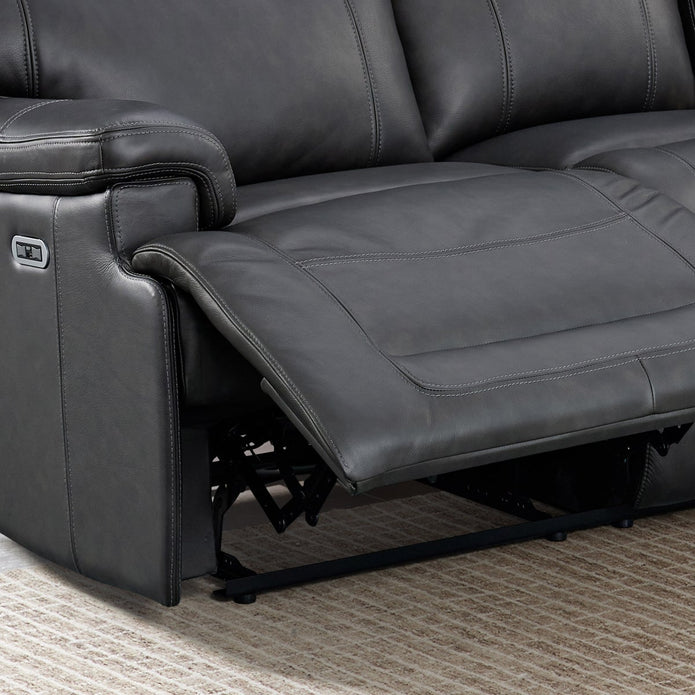 Northridge Home Graham Park Power Reclining Top-grain Leather Sofa