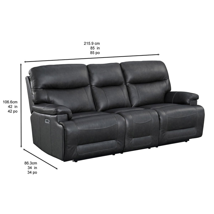 Northridge Home Graham Park Power Reclining Top-grain Leather Sofa