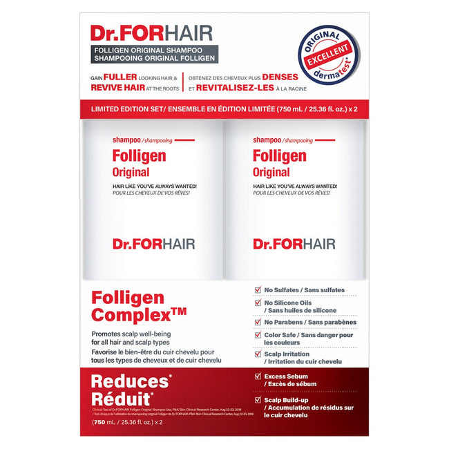 Dr. ForHair Folligen Original Shampoo, 2 x 750 mL