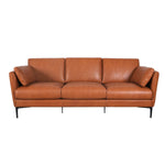 Kava Top Grain Leather Sofa, Brown