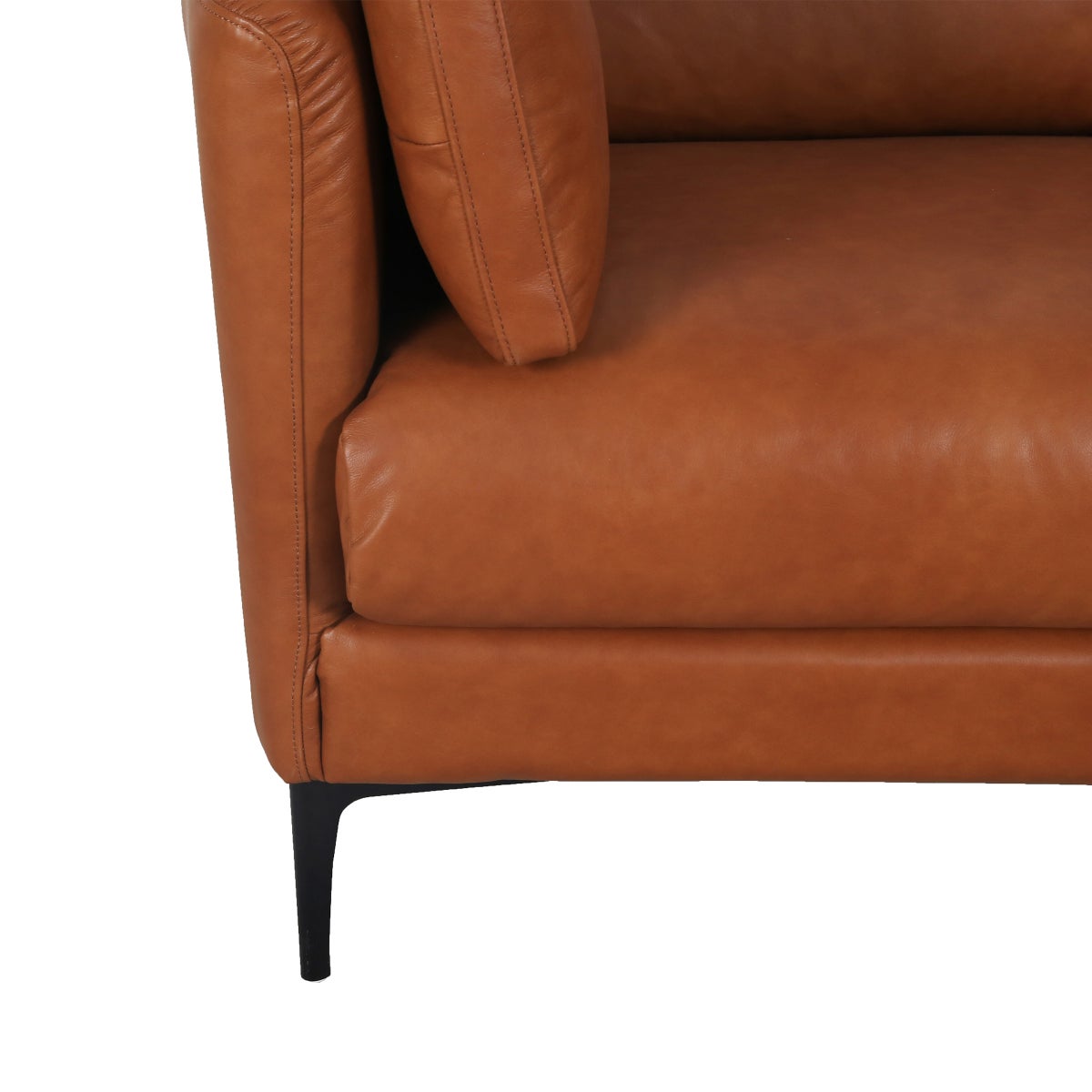 Kava Top Grain Leather Sofa, Brown