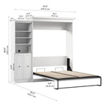 Bestar Evolution 2-piece Queen Wall Bed Set, White