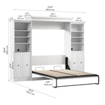 Bestar Evolution 3-piece Queen Wall Bed Set, White