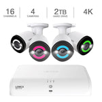 Lorex 4K Ultra HD 16-Channel 2TB Wired NVR System with 4 IP Cameras