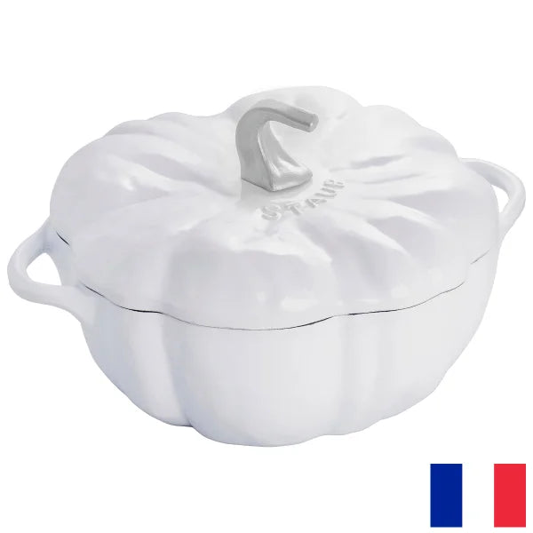 Staub Cast Iron Pumpkin Dutch Oven, White - 3.25 L (3.43 qt.)
