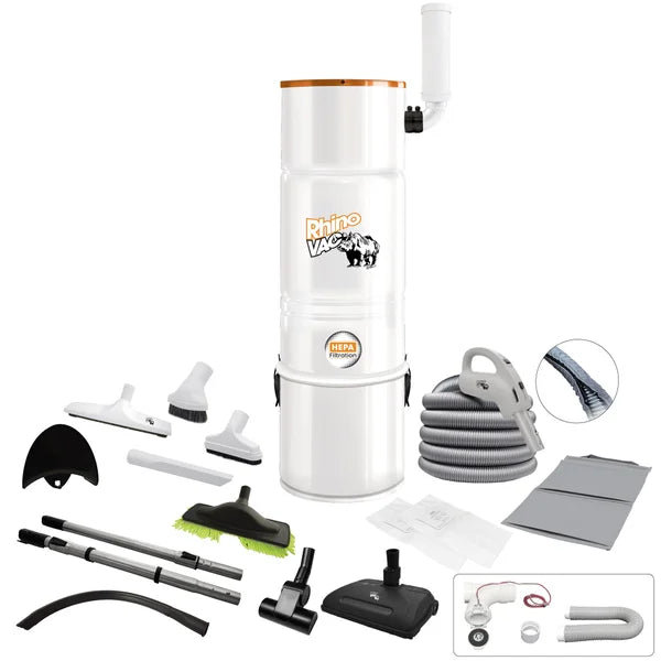 Rhinovac Pro – Central Vacuum With Premium Electric Power Nozzle - 700 Airwatts