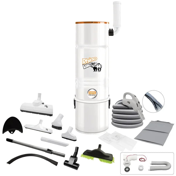 Rhinovac Pro – Central Vacuum With Turbo Air Powerhead - 700 Airwatts