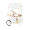 Wooden Ice Cream Cart Playset on Wheels