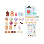 Wooden Ice Cream Cart Playset on Wheels