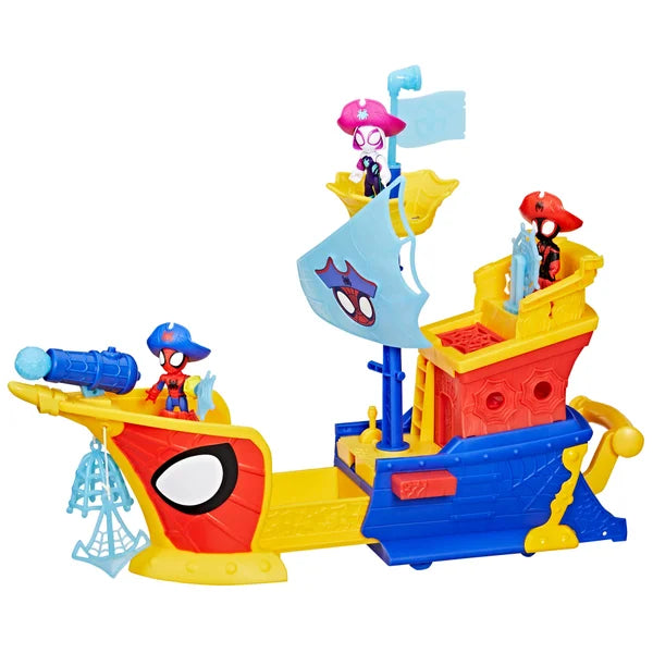 Marvel Spidey and his Amazing Friends Water-Webs Webs Ahoy Bubble Pirate Ship Toy