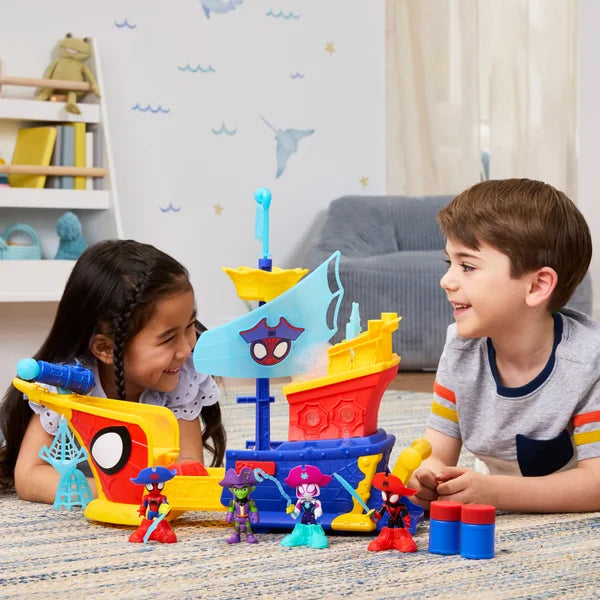 Marvel Spidey and his Amazing Friends Water-Webs Webs Ahoy Bubble Pirate Ship Toy
