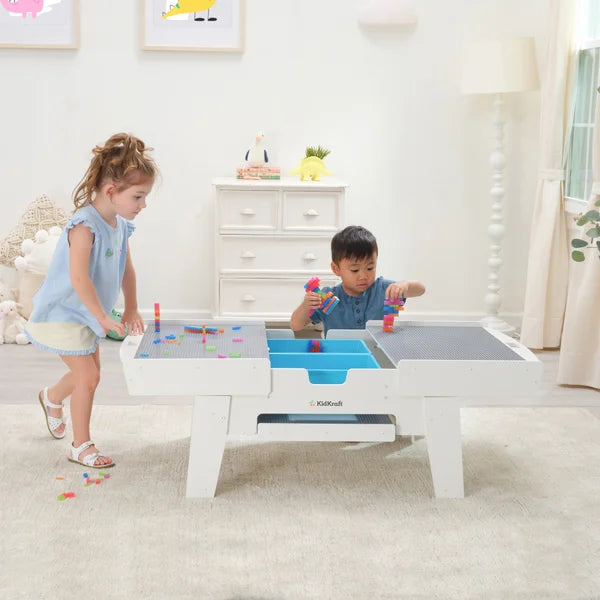 KidKraft Building Bricks Play N Glow Light-Up Table with 210 Bricks
