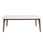 Luna White Quartz Top Dining Table, 218 cm (86 in.)