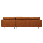 Jude Tan 2-piece Top-grain Leather Sofa with Right-hand Facing Chaise, Cognac