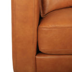 Jude Tan 2-piece Top-grain Leather Sofa with Right-hand Facing Chaise, Cognac