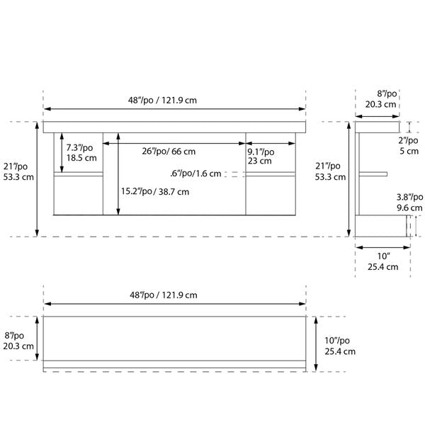 ActiveFlame Home Décor Series Fireplace with Floating Mantel Shelf, Classic Grey Wood Finish