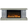 ActiveFlame Home Décor Series Fireplace Floating Mantel Shelf with Lighting, Urban Cement Finish