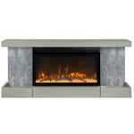 ActiveFlame Home Décor Series Fireplace Floating Mantel Shelf with Lighting, Urban Cement Finish