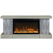 ActiveFlame Home Décor Series Fireplace Floating Mantel Shelf with Lighting, Urban Cement Finish