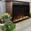 ActiveFlame Home Décor Series Fireplace Floating Mantel Shelf with Lighting, Urban Cement Finish