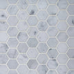 ActiveFlame Home Décor Series Fireplace Floating Mantel Shelf with Lighting, Hexagon Tile Finish