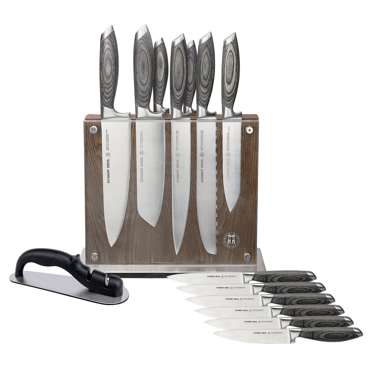 Schmidt Brothers Ashwood Knife Block - 15-Pieces
