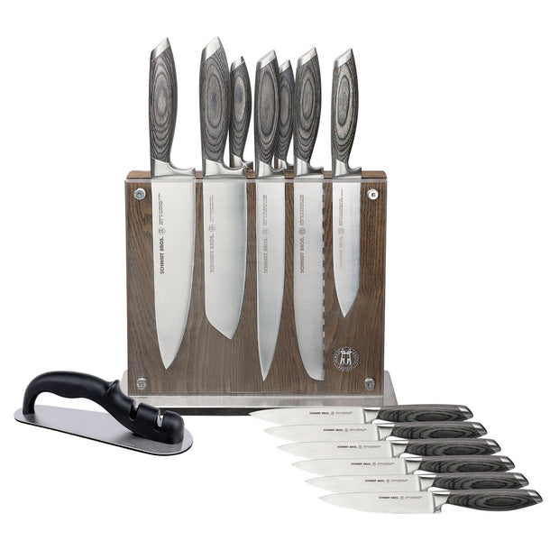 Schmidt Brothers Ashwood Knife Block - 15-Pieces
