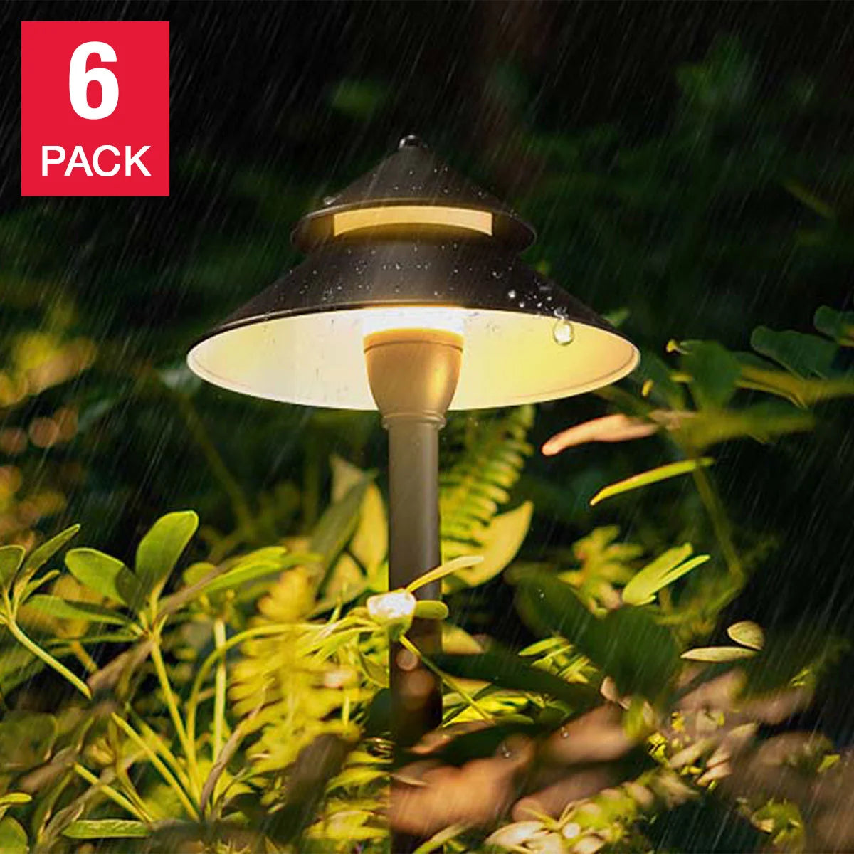 Bazz Luvia Outdoor LED Contemporary Landscape Kit, 6-pack