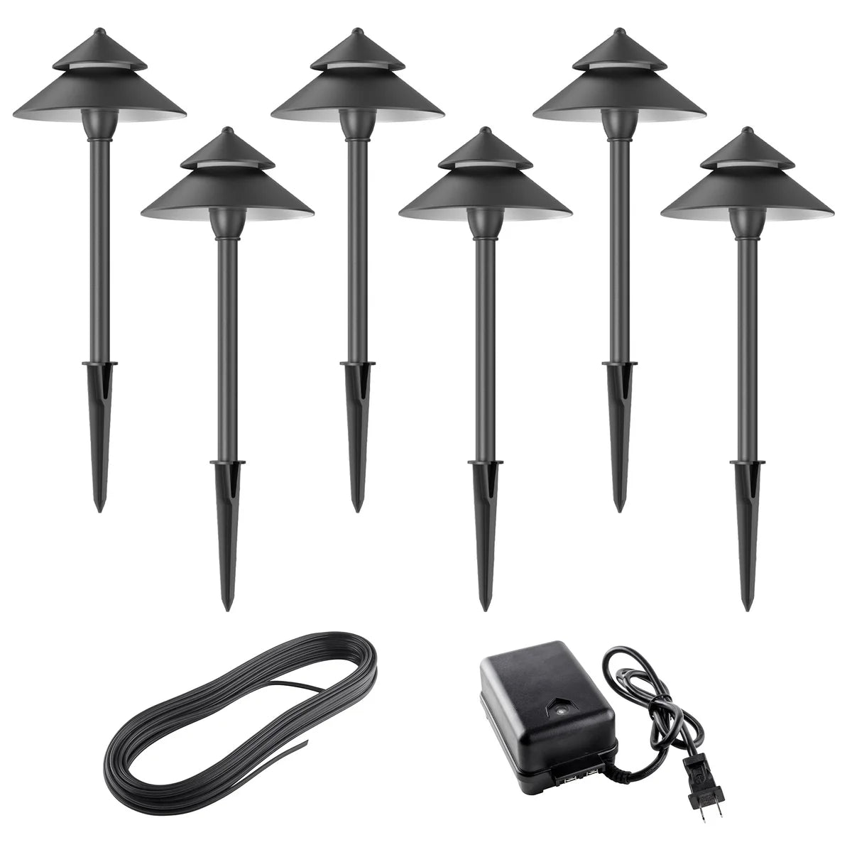 Bazz Luvia Outdoor LED Contemporary Landscape Kit, 6-pack