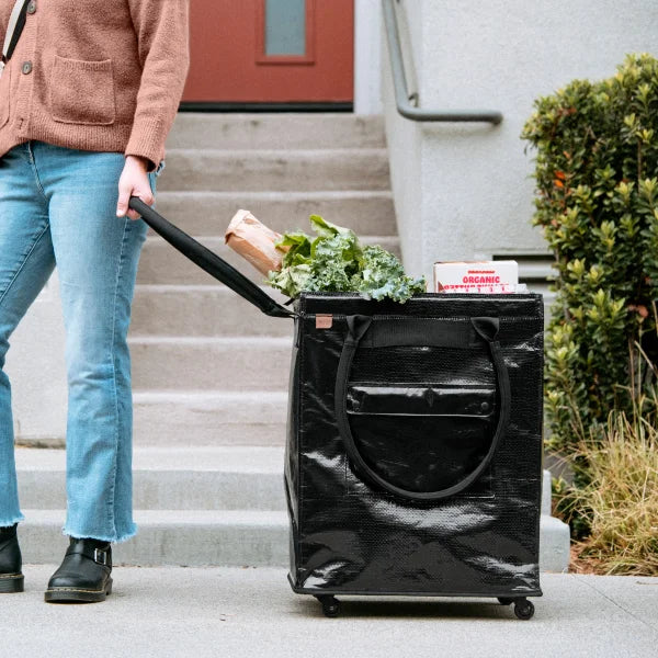 Clevermade Foldable Tote Bag With Wheels
