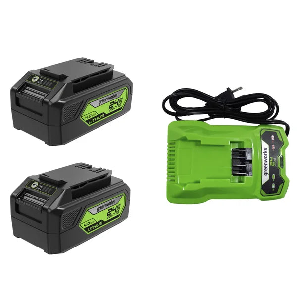 24V Battery Combo Kits with (2) 4Ah USB Battery and 2A Rapid Charger