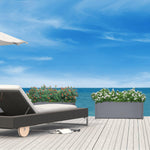 Grapevine Commercial-Grade Aluminum Rectangular Outdoor Planter