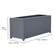 Grapevine Commercial-Grade Aluminum Rectangular Outdoor Planter