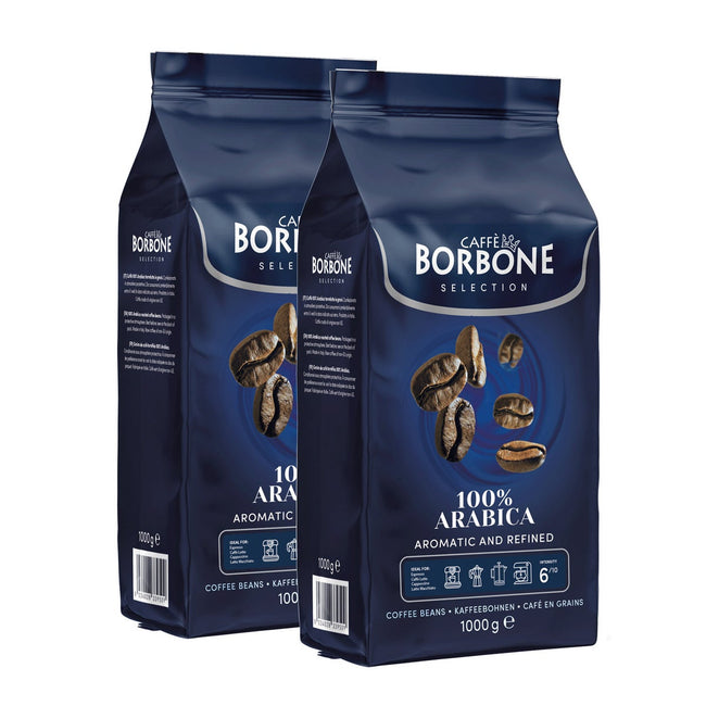Caffè Borbone 100% Arabica Whole Coffee Beans, 2 × 1 kg