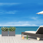 Grapevine Commercial-Grade Aluminum Square Outdoor Planter