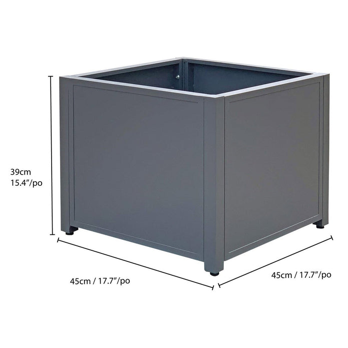 Grapevine Commercial-Grade Aluminum Square Outdoor Planter