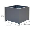Grapevine Commercial-Grade Aluminum Square Outdoor Planter