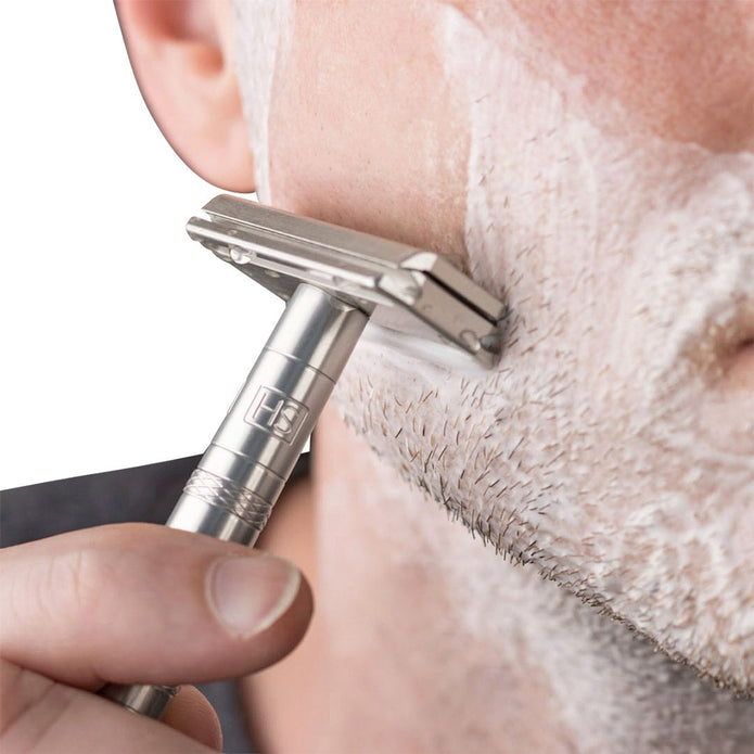 Henson AL13 Copper Aluminium Safety Razor with Stand
