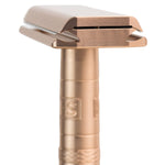 Henson AL13 Copper Aluminium Safety Razor with Stand