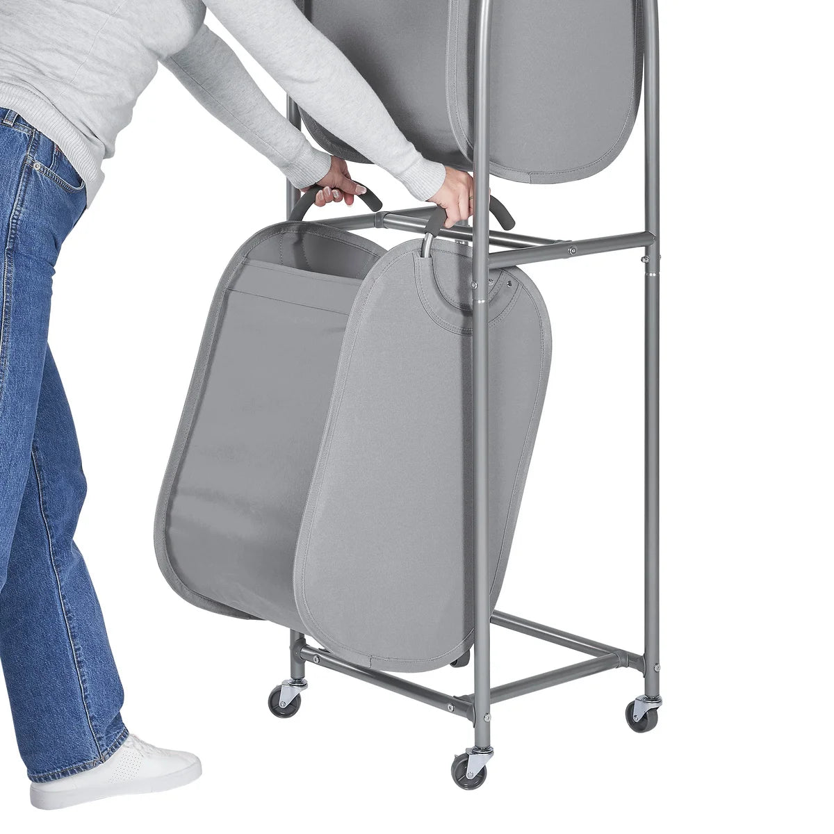 Neatfreak 2-Tier Rolling Vertical Laundry Sorter