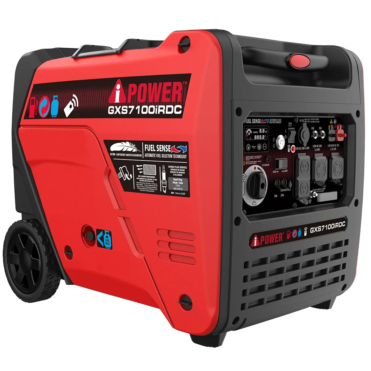 A-iPower 7100/5700W Dual Fuel Remote Start Inverter Generator