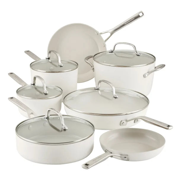 KitchenAid Hard Anodized Ceramic Cookware Set, 12-pieces