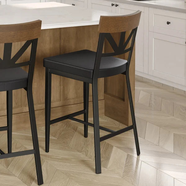 Amisco Clark Counter Stool with Polyurethane Seat