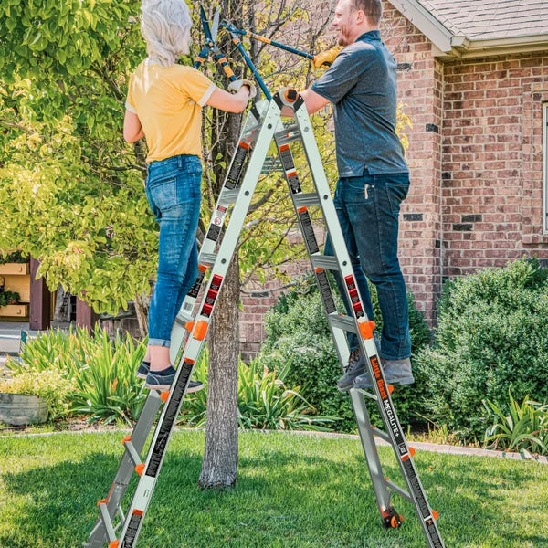 Little Giant MegaLite+ 18 ft. Multi-Position Aluminum Ladder With Levelers