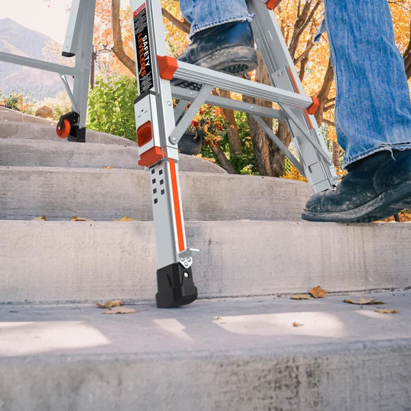 Little Giant MegaLite+ 18 ft. Multi-Position Aluminum Ladder With Levelers